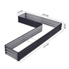 Galvanized Steel Raised Garden Bed Metal Patio Backyard Flower Vegetable Planter