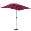 2x3m Rectangle Garden Parasol with Base Set Beach Umbrella Sun Shade Crank Tilt