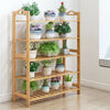 3/4/5Tier Slatted Wooden Shelving Shoe Rack Plant Display Stand Organiser Holder