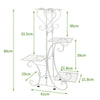 Small Medium Large Multi Tier Tiered Plant Stand Carbonized Shelf Holder Flower
