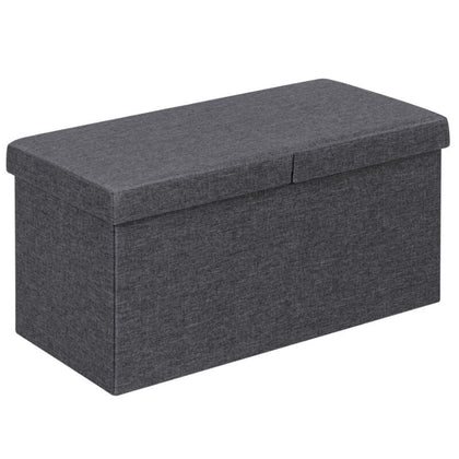 Folding Storage Ottoman w/Lift Top Bed End Bench w/80L Large Storage Space