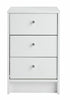 3 Drawer Bedside Table - White