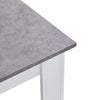 Rectangle Dining Table MDF Grey Top White Wood Legs Desk Workstation 120x80cm