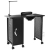Manicure Nail Table Nail Technician Desk with Electric Downdraft Vent and Lamp