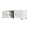 Panana White TV Stand Cabinet Unit 2 Door 2 Shelves Cupboard Entertainment