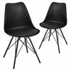 Set of 2 Dining Chair Modern Lounge Chair Makeup Vanity Chair Cushioned PU Seat
