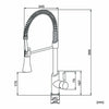 Modern Kitchen Sink Mixer Taps Pull Out Dual Lever Chrome Brass Spray Mono Tap