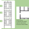 Set of 2 Tall Wrought Iron Garden Trellis Scroll Trellis Backyard Lawn Wall Art