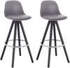 Set of 2 Breakfast Kitchen Bar Stools Backrest High Bar Chair Four Colours