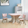 3pcs Kids Table & Chairs Set Children Writing Drawing Table Playroom Furniture