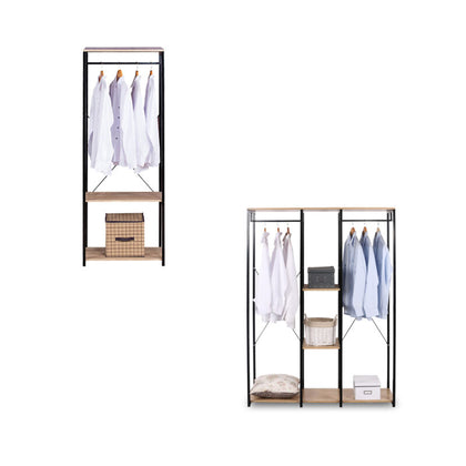 Clothes Rail Dress Garment Hanging Display Stand Rack Unit with Storage Shelves