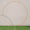 Large Metal Wedding Arch Frame Moongate Gold Round Flowers Balloon Circle Base