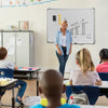 Double Sided Magnetic Whiteboard Aluminum Hanging Board W/ Magnets Pens & Eraser
