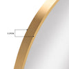 Modern Metal Frame Oval Wall Mirror Glass Bathroom Vanity Make-up Bathroom Gold