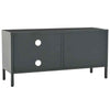 TV Cabinet Steel and Glass practical Rugged with storage space stable