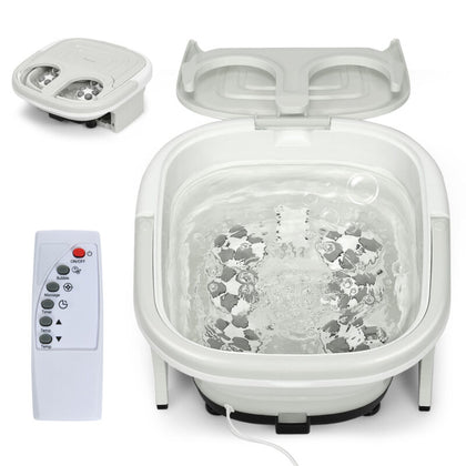Foot Spa Massager Collapsible Feet Soaking Tub Heat Bubble Adjustable Temperatue