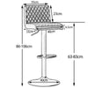 1/2/4X Bar Stools Gas Lift Stools Velvet Breakfast Kitchen Cafe Pub Swivel Chair