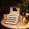 4 Layers Large Jewellery Box Organiser w/Drawers Luxury Storage Case Gifts