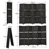 6 Panel Folding Room Divider Freestanding Screen Privacy Wall Divider W/Shelves