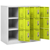 Locker Cabinets 2 pcs Grey and Green 90x45x92.5 Steel K2O9
