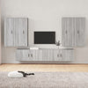 6 Piece TV Cabinet Set Grey Sonoma Engineered Wood L6W0