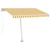 Freestanding Manual Retractable Awning 350x250 Yellow/White S1G9