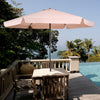 3M Patio Parasol w/6 Metal Ribs & Air Vent Sun Shade Beach Market Table Parasol