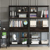 Vintage Industrial Bookcase Large Rustic Shelf Tall Side Cabinet Display Storage