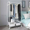 Versatile Heavy Duty Metal Clothing Rail Coat Rack on Wheel with Storage Shelves