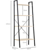 4-Tier Minimalistic Ladder Shelf Unit Steel Frame Home Display Storage Rack