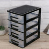Plastic Storage Box 4 Tier Drawer Tower Cabinet Home Office Desktop Organizer