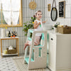 Kids Non-slip Kitchen Step Stool Toddler Learning Stool with Double Safety Rails