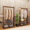 Moveable Clothes Garment Rack Hanging Display Large Capacity Storage Organizer