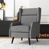 Single Upholstered Sofa Accent Chair Wingback Recliner Chair w/Removable Cushion