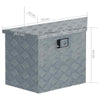 Aluminium Storage Box Silver Lockable Trailer Box Tool Box Organizer Chest