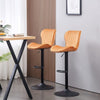 2x Bar Stools Kitchen Breakfast Chairs Gas Lift Swivel Faux Leather Velvet Chair