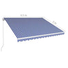 Manual Retractable Awning 450x300 Blue and White P5J4