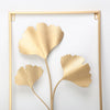 Gold Ginkgo Leaf Wall Hangings Metal Leaves Wall Background Sculpture Home Decor