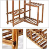 Solid Wood 7 Pots Corner Plant Stand Bonsai Display Rack Home - Hold up to 20lbs