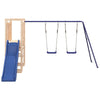 Playhouse with Slide Swings Solid Wood Pine V6J3