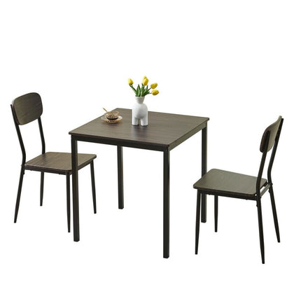3 Pieces Kitchen Dining Room Table and Chairs Set of 2 Space Saving Dinette