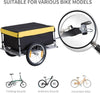 Folding Bicycle Cargo Storage Cart and Luggage Trailer with Hitch Black