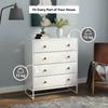 Large Chest of Drawers White 4 Drawers Bedroom Hallway with Wide Storage Space