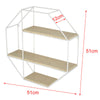 Wall Mounted Geometric Octagon Floating Shelf Storage Rack Living Room Bedroom