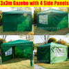 3x3m Gazebo with Side Panels Waterproof Party Event BBQ Tent Marquee Steel Frame