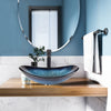 Bathroom Sink Bowl Wash Basin Countertop Cloakroom Tempered Glass Tap Waste Set