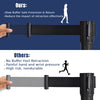 Set of 2 Belt Stanchion Crowd Control Barrier Stand with 190cm Retractable Belt