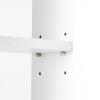 White Bathroom Mirror Cabinet Wall Mounted Storage LED Unit Corner Wooden Shelf