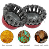 2PC 4PC Twist Knot Semi Wire Wheel Cup Brush Set For 115mm Angle Grinder