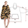 Hoodie Blanket Reversible Oversized Ultra Plush Sherpa Giant Hooded Sweatshirt